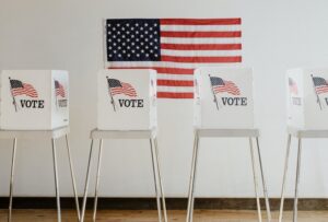 Voting booths in Wichita, Kansas